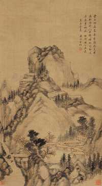 汤贻汾 辛未（1811年）作 山水 立轴